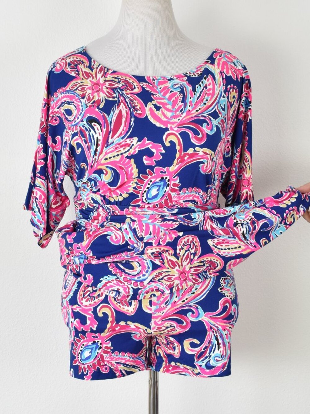 Lilly Pulitzer Parigi Boat Neck Romper Flitting About - M - Picture 4 of 10